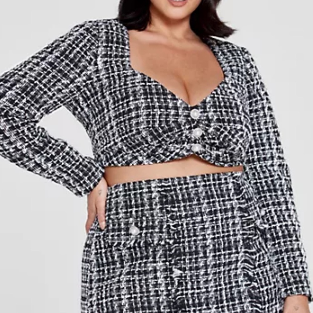 Sasha Tweed Cropped Top